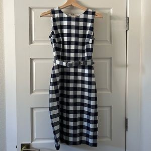J. CREW Black And White Gingham Dress